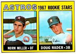 1967 Topps Baseball Cards      412     Rookie Stars-Norm Miller RC-Doug Rader RC